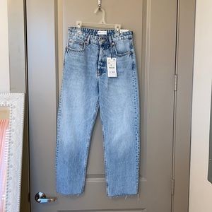 Zara Size US 6 (EUR 38) High Rise Ankle-Length Straight Jeans